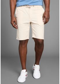 Bermudas DELMAO "aus Leinen", Herren, Gr. XL, N-Gr, beige (sand), Web, Obermaterial: 55% Leinen, 45% Baumwolle, Leinenoptik, bequem kniefrei, Hosen Bermudas, L&auml;ssige Bermudas