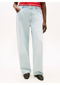 5-Pocket-Jeans Tommy Hilfiger Curve "CRV DNM TAM BARREL RW", Damen, Gr. 54, N-Gr, tam, Denim/Jeans, Obermaterial: 100% Baumwolle, unifarben, gerade lang, Jeans 5-Pocket-Jeans, in gro&szlig;en Gr&ouml;&szlig;en, Mid Rise im Tapered Fit