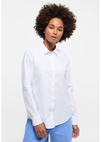 Hemdbluse Eterna "REGULAR FIT", Damen, Gr. 40, wei&szlig;, 70% Baumwolle, 30% Lyocell, normal, Blusen Hemdbluse, EASY IRON (b&uuml;gelleicht)