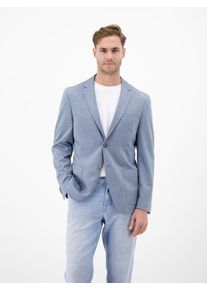 Jerseysakko Lerros "Leichter Jersey-Blazer mit bedrucktem Futter", Herren, Gr. 60, mid storm blau, 82% Polyester, 11% Viskose, 7% Elasthan, Sakkos Jerseysakko, Jersey mit Stretchanteil, bedrucktes Innenfutter, 2-Knopf-Design