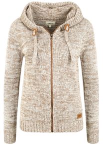Strickjacke oxmo "Strickjacke OXPhiladelphia", Damen, Gr. M, beige (dune), Obermaterial: 100% Baumwolle CO., Strickjacken Strickjacke