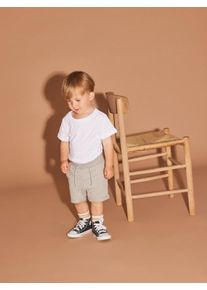 Sweatshorts name it "NKMVERMO LONG SWE SHORTS UNB F NOOS", Jungen, Gr. 176, N-Gr, beige (pure cashmere), angeraute Sweatware, Obermaterial: 100% Baumwolle, regular fit kurz, Hosen Sweatshorts, Baumwolle, Umschlagsaum