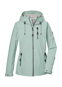 G.I.G.A. by Killtec Softshelljacke "GS 74 WMN SFTSHLL JCKT", Damen, Gr. 44, blau (hellt&uuml;rkis), Oberseite: 100% Polyester;R&uuml;ckseite: 100% Polyester;Futter: 100% Polyester, G.I.G.A. DX BY KILLTEC, Jacken Softshelljacke, Damen Softshelljacke, wasserabweisend, winddicht, pflanzenbasiert