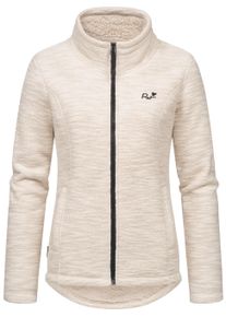 Kapuzensweatjacke Ragwear "Strickjacke Liram Melange", Damen, Gr. XXL, grau (taupe), Obermaterial: 56% Baumwolle CO. 44% Polyester PES. Futter: 100% Polyester PES., Sweatjacken Kapuzensweatjacke