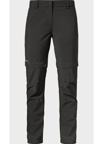 Sch&ouml;ffel Zip-away-Hose SCH&Ouml;FFEL "Outdoor-Hose Zip Off", Damen, Gr. 19, Normalgr&ouml;&szlig;en, 9990, schwarz, Oberstoff: 89% Nylon, 11% Elasthan, Hosen Zip-away-Hose