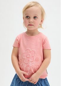 Marc O'Polo Junior T-Shirt MARC O'POLO JUNIOR, M&auml;dchen, Gr. 92/98, calm orange, Jersey, Obermaterial: 100% Baumwolle, regular fit normal, Rundhals, Shirts T-Shirt, modischer Print, normale Passform