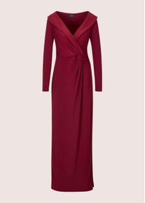 Madeleine Mode Abendkleid MADELEINE "Abendkleid Elegantes Stretchkleid in Wickel-Optik", Damen, Gr. 44, N-Gr, rot (rubinrot), Obermaterial: 95% Polyester PES. 5% Elasthan EL., Modern, figurbetont, Kleider Abendkleid, Wickeloptik durch Knoten