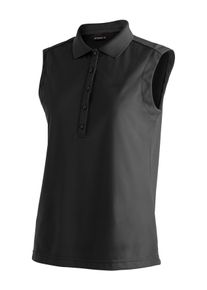 Poloshirt Maier Sports "Ulrike sleeveless", Damen, Gr. 34, schwarz, 100% Polyester, Shirts Poloshirt, Damen Polo, leichtes Shirt, &auml;rmelloses Funktionsshirt, Regular Fit