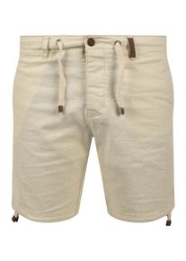 Leinenhose INDICODE "Leinenhose IDMoses", Herren, Gr. S, N-Gr, beige (fog), Obermaterial: 55% Leinen LI. 45% Baumwolle CO., regular fit kurz, Hosen Leinenhose