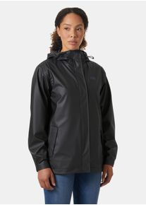 Regenjacke Helly Hansen "W MOSS JACKET", Damen, Gr. L, schwarz, Obermaterial: 100% Polyurethan, normal, Jacken Regenjacke, sportlicher Look, wasserdichtes und winddichtes Material