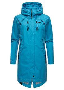 Jerseymantel Ragwear "Jerseymantel Rejany", Damen, Gr. M, blau (sky blau), Obermaterial: 100% Polyester PES. Obermaterial: Futter: 100% Polyester PES., M&auml;ntel Jerseymantel