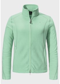 Sch&ouml;ffel Fleecejacke SCH&Ouml;FFEL "Fleece Jacket Leona3", Damen, Gr. 46, gr&uuml;n (6305, gr&uuml;n), Oberstoff: 100% Polyester, regular fit, hoch geschlossener Ausschnitt, Jacken Fleecejacke