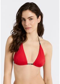 Triangel-Bikini-Top HUGO UNDERWEAR "Pure", Damen, Gr. S, N-Gr, open pink 693, Obermaterial: 80% Polyamid, 20% Elasthan, Bikini-Oberteile Triangel-Bikini-Top, mit Logob&auml;ndern, herausnehmbare Polster