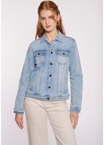 Haily's Jeansjacke HAILY&rsquo;S "LS C DJK Ma44cy", Damen, Gr. XS, blau (lblau), Denim/Jeans, Obermaterial: 77% Baumwolle, 21% Polyester, 2% Elasthan, unifarben, regular fit normal, Jacken Jeansjacke