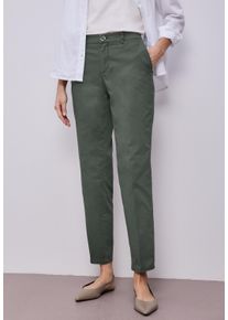 Chinohose Street One, Damen, Gr. 46, L&auml;nge 30, cilantro gr&uuml;n, Web, Obermaterial: 97% Baumwolle, 3% Elasthan. Futter: 100% Polyester, unifarben, regular fit lang, Hosen Chinohose, aus Twillstoff