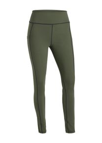 Funktionstights Maier Sports "MS FAV Long Tight W", Damen, Gr. 46, Normalgr&ouml;&szlig;en, moosgr&uuml;n, 85% Polyamid, 15% Elasthan, Hosen Funktionstights, Damen Tights, elastische Leggings, bequeme Wanderhose, Tight Fit