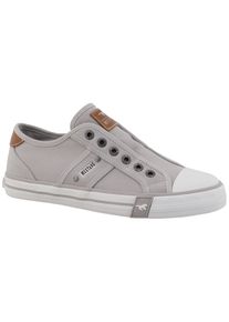 Slip-On Sneaker Mustang Shoes "Winona", Damen, Gr. 36, hellgrau, Baumwolle, Schuhe Slip-On Sneaker, Slipper, Halbschuh mit modischen Kontrastn&auml;hten