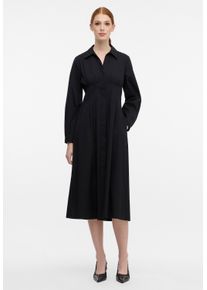 Blusenkleid Eterna "REGULAR FIT", Damen, Gr. 34, Normalgr&ouml;&szlig;en, schwarz, 79% Baumwolle, 3% Elasthan, 18% Polyamid, Kleider Blusenkleid