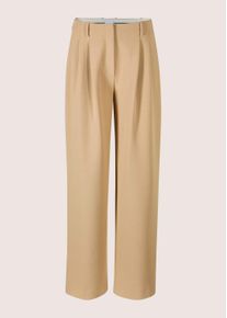 Madeleine Mode Bundfaltenhose MADELEINE "Palazzohose Palazzohose mit weitem Bein", Damen, Gr. 48, N-Gr, beige, Obermaterial: 68% Polyester PES. 14% Viskose CV. 7% Lyocell CLY. 7% Wolle mw. 4% Elasthan EL., Hosen Bundfaltenhose