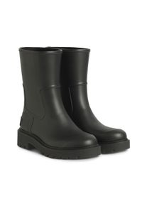 Gummistiefelette Calvin Klein Jeans "MID RAINBOOT RUBBER", Damen, Gr. 40, schwarz, Gummi, unifarben, Schuhe Gummistiefelette, Rainboots, Stiefelette, mit Logoschriftzug