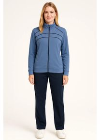 Trainingsjacke LPO "Trainingsanzug Resi", Damen, Gr. 46 (L), coastal blau, 100% Polyester, regular fit, Jacken Trainingsjacke