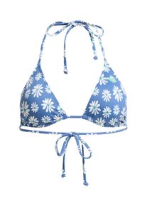Triangel-Bikini-Top Roxy "Printed Essentials Tiki Tri", Damen, Gr. XS, Cup B, dutch blau flower soul small, Obermaterial: 85% Microfaser, 15% Elasthan;, Bikini-Oberteile Triangel-Bikini-Top