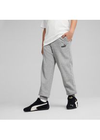 Trainingshose Puma "ESS NO. 1 LOGO SWEATPANTS FL B", Jungen, Gr. 152, N-Gr, grau (medium gray heather), Fleece, Obermaterial: 66% Baumwolle, 34% Polyester, unifarben, regular fit normal, Hosen Trainingshose, Regular Fit, mit Eingrifftaschen, mit elastischem Bund