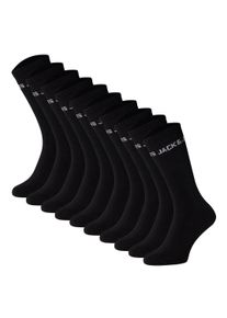 Jack & Jones Kurzsocken JACK & JONES "Socken JACREGEN TENNIS SOCKS 10 PACK JNR LN 10er Pack", M&auml;dchen, Gr. 33-37, schwarz, Obermaterial: 50% Baumwolle CO recyc.. 44% Polyester PES. 5% Elasthan EL. 1% Nylon NY., Socken Kurzsocken