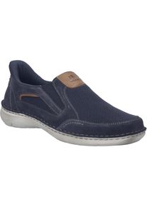 Slipper Josef Seibel "New Anvers 25, nachtblau-kombi", Herren, Gr. 45, blau (nachtblau, kombi), Obermaterial: 80% Rindsleder Leather cow. 20% Textilmaterial TEXMAT., Schuhe Slipper