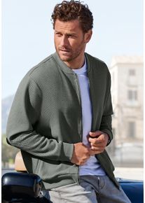 Sweatjacke John Devin "aus Struktur-Qualit&auml;t", Herren, Gr. 3XL (64/66), salbei, Obermaterial: 83% Baumwolle, 16% Polyester, 1% Elasthan, unifarben, regular fit, Rundhals, Rippb&uuml;ndchen, Sweatjacken Sweatjacke, aus Struktur-Qualit&auml;t, Topseller