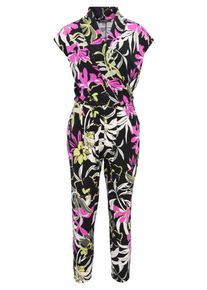 Jumpsuit Betty Barclay "Jumpsuit mit Eingrifftaschen", Damen, Gr. 44, EURO, schwarz (schwarz, khaki), Obermaterial: 94% Polyester PES. 6% Elasthan EL., Overalls Jumpsuit