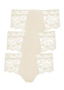 Hipster Nina von C. "3er Pack Damen Hipster Silver Edition", Damen, Gr. 40, beige (champagner), Obermaterial: 86% Polyamid PA. 14% Elasthan EL., Unterhosen Hipster