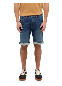Slim-fit-Jeans Mustang "Herren Style Chicago Shorts Z", Damen, Gr. 32, 723 mittelblau, Denim/Jeans, 83% Baumwolle, 16% Polyester, 1% Elasthan, unifarben, slim fit, Jeans Slim-fit-Jeans