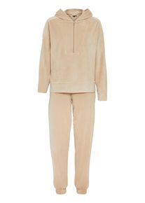 Overall oxmo "Jogginganzug OXMitty", Damen, Gr. S, N-Gr, beige (cement), Obermaterial: 95% Polyester PES. 5% Elasthan EL., Sportanz&uuml;ge Overall