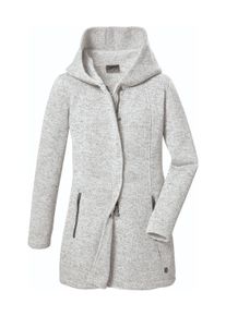 G.I.G.A. by Killtec Fleecejacke "GW 75 WMN KNTFLC PRK", Damen, Gr. 40, beige (naturwei&szlig;), Oberseite: 100% Polyester;R&uuml;ckseite: 100% Polyester, G.I.G.A. DX BY KILLTEC, Jacken Fleecejacke, Strickfleeceparka mit Kapuze, Melange-Optik, 2-Wege-Rei&szlig;verschluss