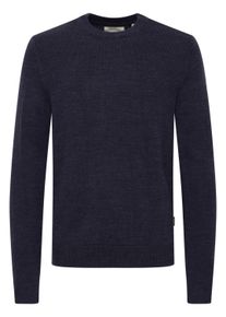 Strickfleece-Pullover Blend "Strickpullover BHPullover", Herren, Gr. S, blau (marineblaus), Obermaterial: 85% Polyacryl PAN. 15% Wolle WO., Pullover Strickfleece-Pullover