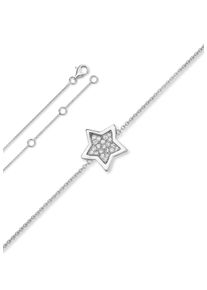 Silberarmband ONE ELEMENT "Zirkonia Stern Armband aus 925 Silber 18 cm" Gr. 18, silber, Armb&auml;nder, M&auml;dchen, mit Zirkonia, Silber 925 (Sterlingsilber), Silberarmband