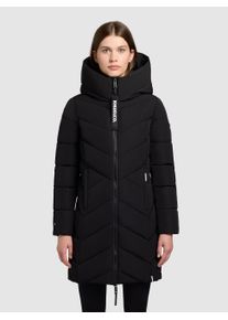 Steppmantel Khujo "DARKA2", Damen, Gr. M (38), schwarz, Steppware, Obermaterial: 100% Polyester. Futter: 100% Nylon. Wattierung: 100% Polyester, unifarben, ca. Mitte Oberschenkel, M&auml;ntel Steppmantel