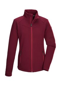Strickjacke Killtec "KOW 2 WMN FLX JCKT", Damen, Gr. 46, rot (weinrot), Obermaterial: 95% Polyester, 5% Elasthan, Strickjacken Strickjacke, Damen Powerstretchjacke mit 2-Wege-Stretch und Kinnschutz.