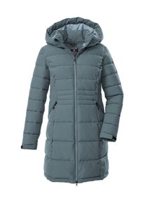 Steppmantel Killtec "KOW 11 WMN QLTD PRK", Damen, Gr. 46, graublau, Obermaterial: 100% Polyester;Futter: 100% Polyester;F&uuml;llung: 100% Polyester, M&auml;ntel Steppmantel, Wasserabweisender Parka mit verstellbarer Kapuze und Kinnschutz