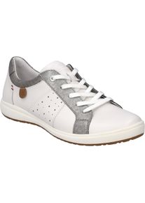 Sneaker Josef Seibel "Caren 38, platin-kombi", Damen, Gr. 38, grau (platin, kombi), Obermaterial: 100% Rindsleder Leather cow., Schuhe Sneaker