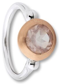 Silberring ONE ELEMENT "Rosenquarz Ring aus 925 Silber" Gr. 56, silber, Fingerringe, Damen, 56, Silber 925 (Sterlingsilber), Silberring