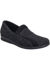 Hausschuh Josef Seibel "Belfort 108, anthrazit", Herren, Gr. 46, grau (anthrazit), Obermaterial: 100% Textilmaterial TEXMAT., Schuhe Hausschuh