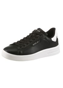 Sneaker Replay, Herren, Gr. 44, schwarz, Lederimitat, unifarben, Schuhe Sneaker, Schn&uuml;rschuh, Halbschuh, Freizeitsneaker mit gepolstertem Schaftrand