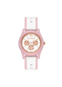 Quarzuhr Skechers "Brooklake", wei&szlig;, rosa, Armbanduhren, Damen, Quarzuhr, Armbanduhr, Damenuhr, Silikonarmband, analog, Tag, Wochentag