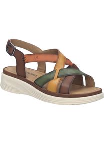 Sandale Josef Seibel "Sevran 07, gr&uuml;n-multi", Damen, Gr. 40, gr&uuml;n (gr&uuml;n, multi), Obermaterial: 100% Rindsleder Leather cow., Schuhe Sandale