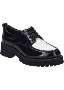 Schn&uuml;rschuh Josef Seibel "Sallina 01, schwarz-weiss", Damen, Gr. 41, schwarz (schwarz, wei&szlig;), Obermaterial: 100% Rindsleder Leather cow., Schuhe Schn&uuml;rschuh