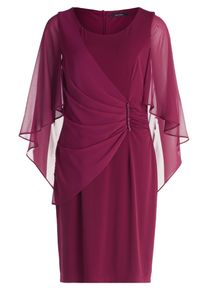 Cocktailkleid Vera Mont "Cocktailkleid mit Raffung", Damen, Gr. 36, EURO, pink (sweet berry), 95% Polyester PES. 5% Elasthan EL., Kleider Cocktailkleid