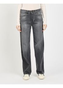 Weite Jeans Gang "94JUL", Damen, Gr. 34, N-Gr, grau (worn midgrau), Denim/Jeans, Obermaterial: 91% Baumwolle, 7% Polyester, 2% Elasthan, gerade lang, Jeans Weite Jeans, Comfort Straight Fit