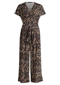 Jumpsuit Betty Barclay "Jumpsuit mit Eingrifftaschen", Damen, Gr. 44, EURO, blau (dunkelblau, braun), Obermaterial: 94% Polyester PES. 6% Elasthan EL., Overalls Jumpsuit